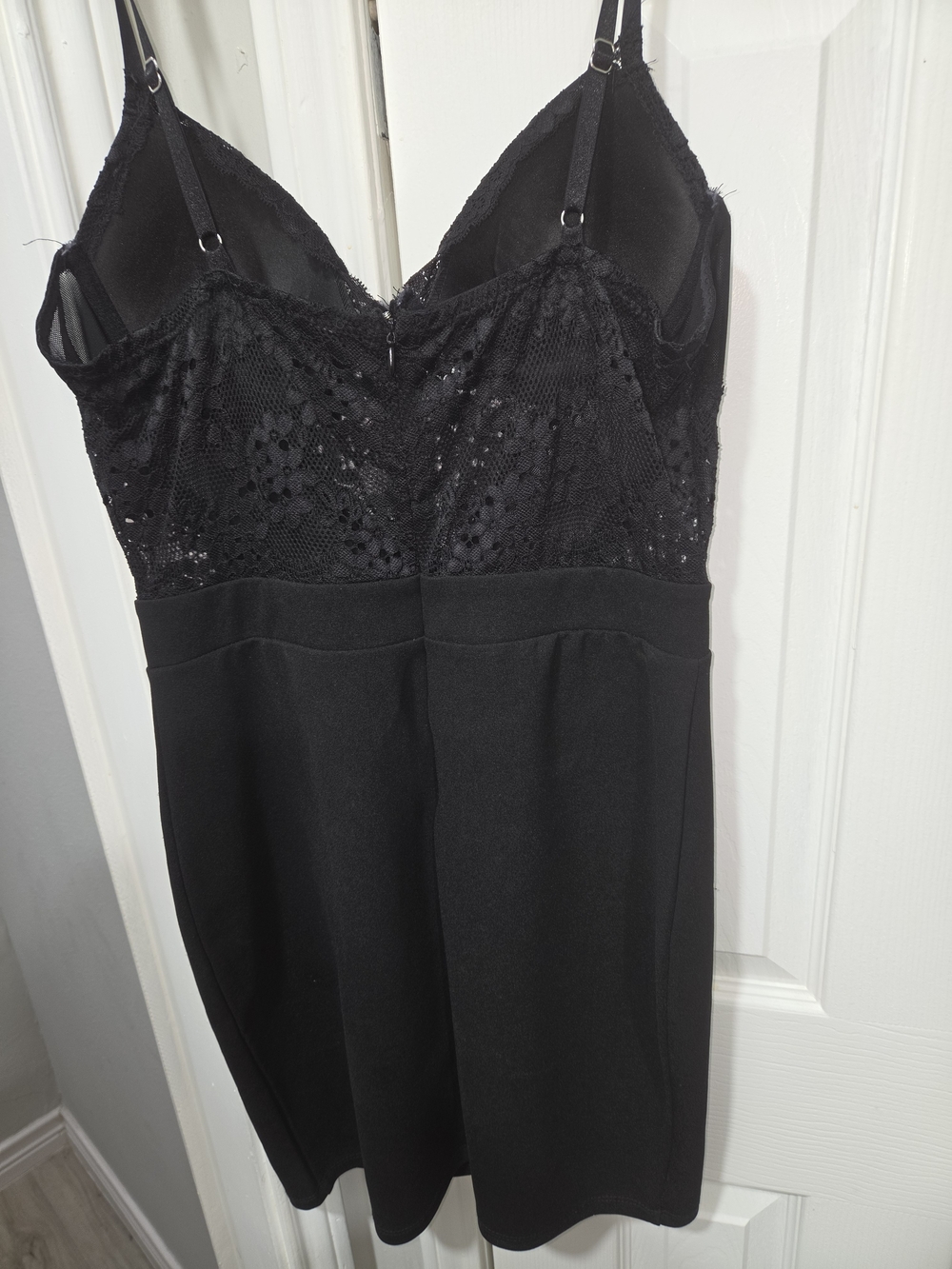 Fashion Nova Black Lace Bodice Mini Dress